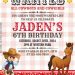 7+ Wanted All Cowboy And Cowgirl Birthday Invitation Templates