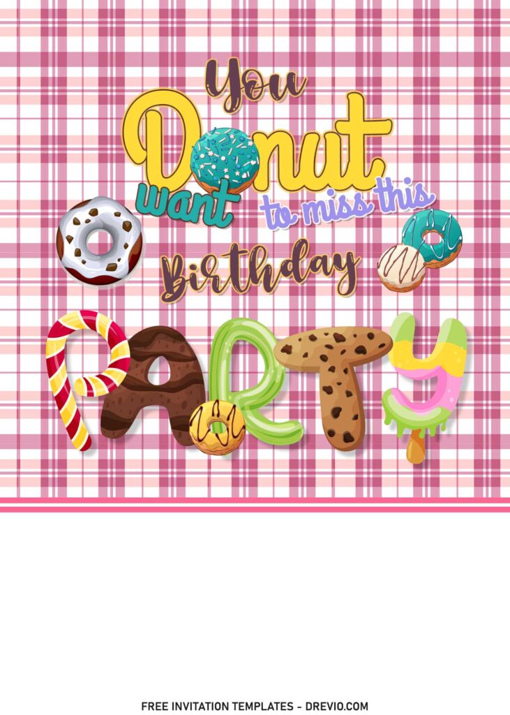 Invitation Template of 7+ Donut Want Miss This Themed Sweet Birthday Invitation Templates 3