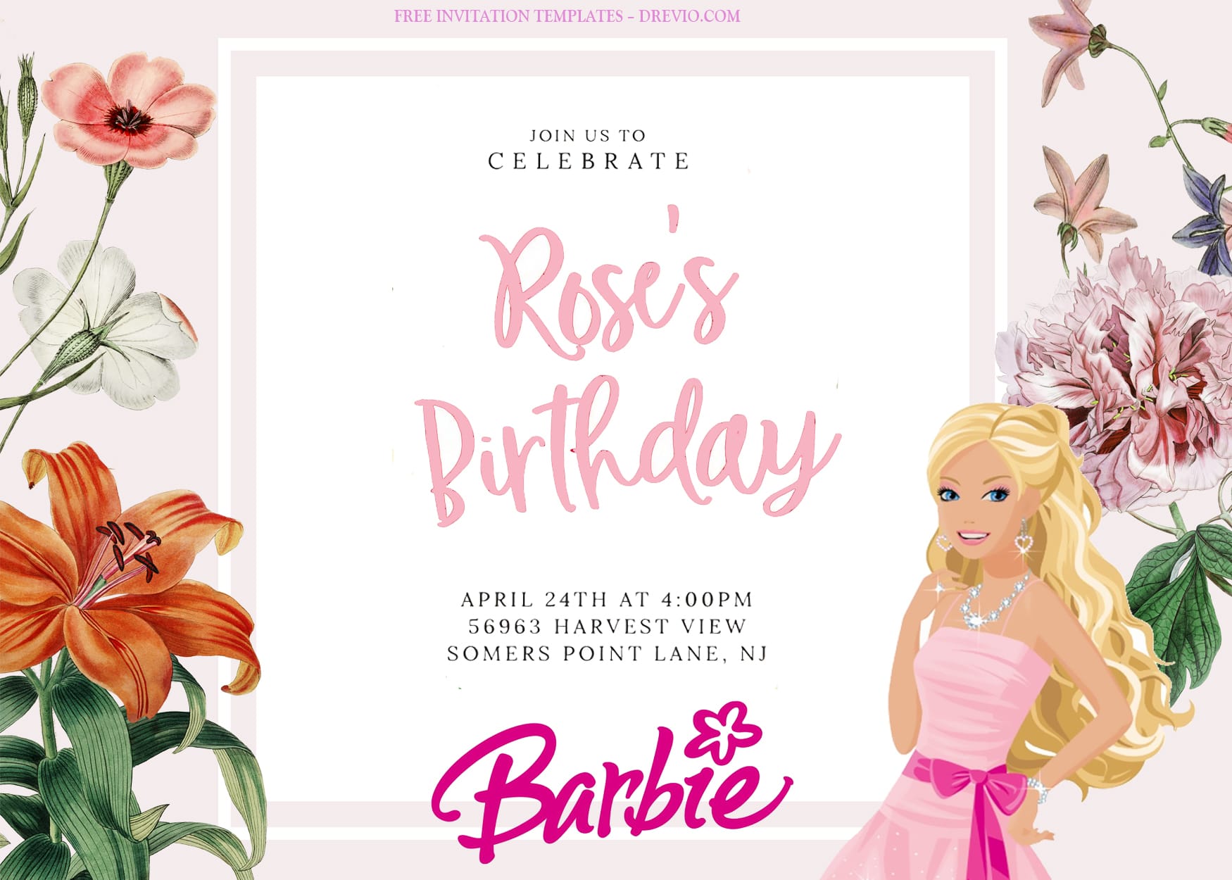 8+ A Good Day With Barbie Birthday Invitation Templates Title