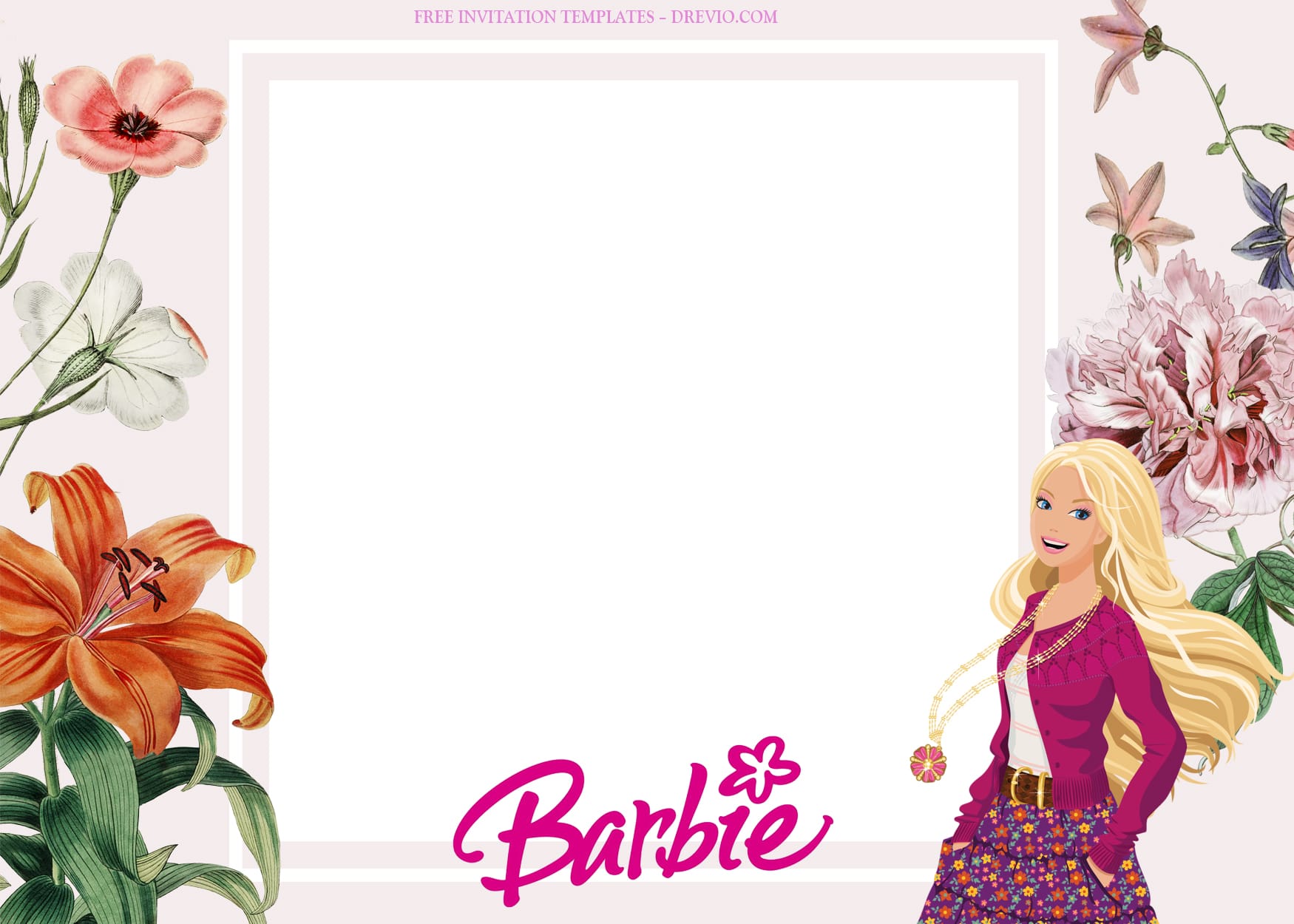 8+ A Good Day With Barbie Birthday Invitation Templates Type Four