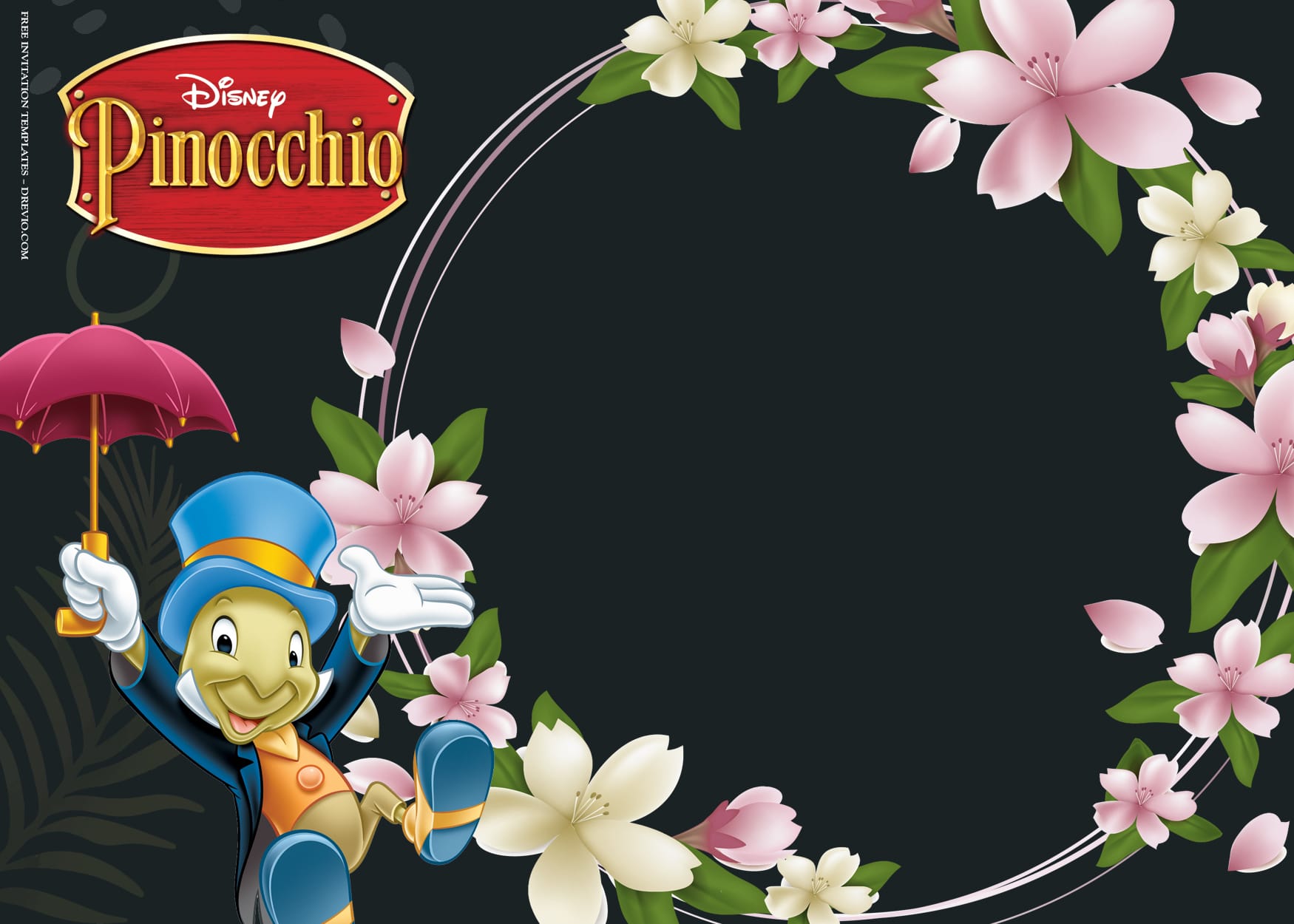 8+ Crafting Woods With Pinocchio Birthday Invitation Templates Type Three