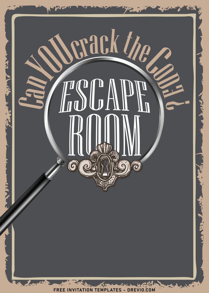 8+ Exciting Escape Room Party Invitation Templates For Kids, Teens And Adults with vintage key hole