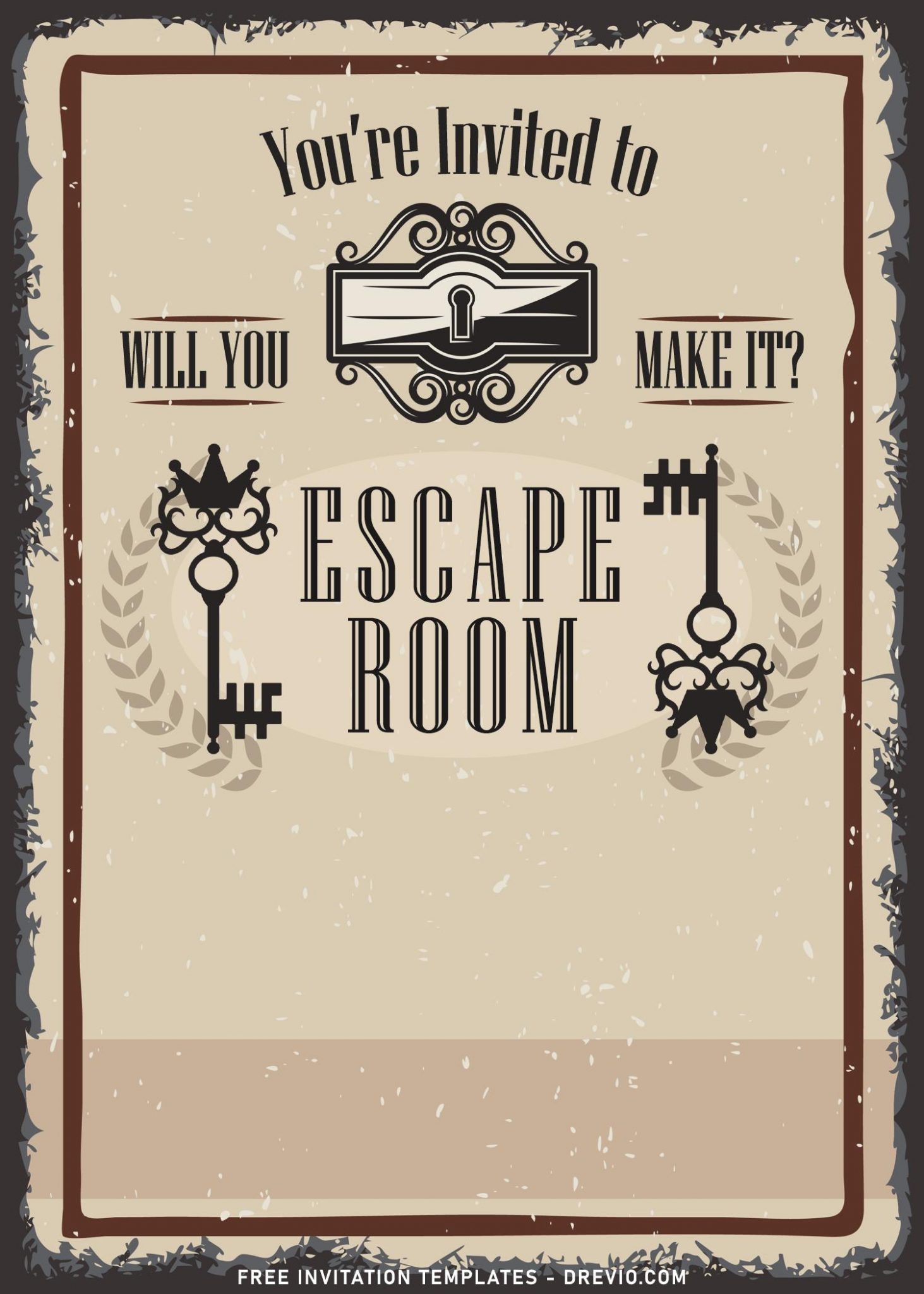 8+ Fun Riddles Escape Room Birthday Invitation Templates - Drevio ...