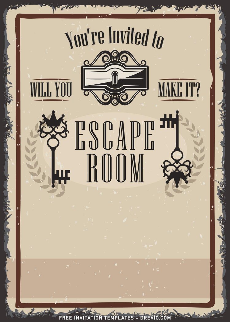 8+ Fun Riddles Escape Room Birthday Invitation Templates - Drevio ...