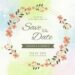 8+ Vivid Floral Wreath And Frame Save The Date Invitation Templates