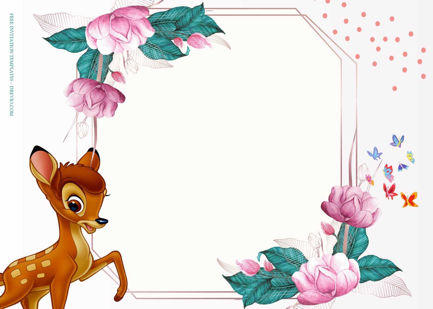 8+ Jungle Friendship With Bambi Birthday Invitation Templates Type One