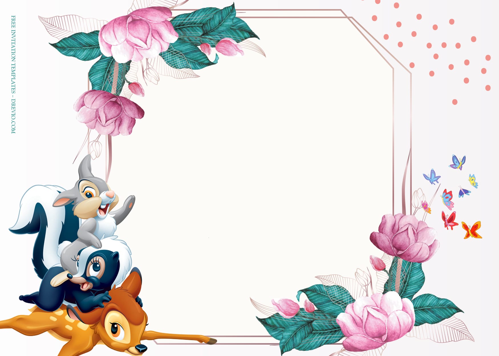 8+ Jungle Friendship With Bambi Birthday Invitation Templates Type Two