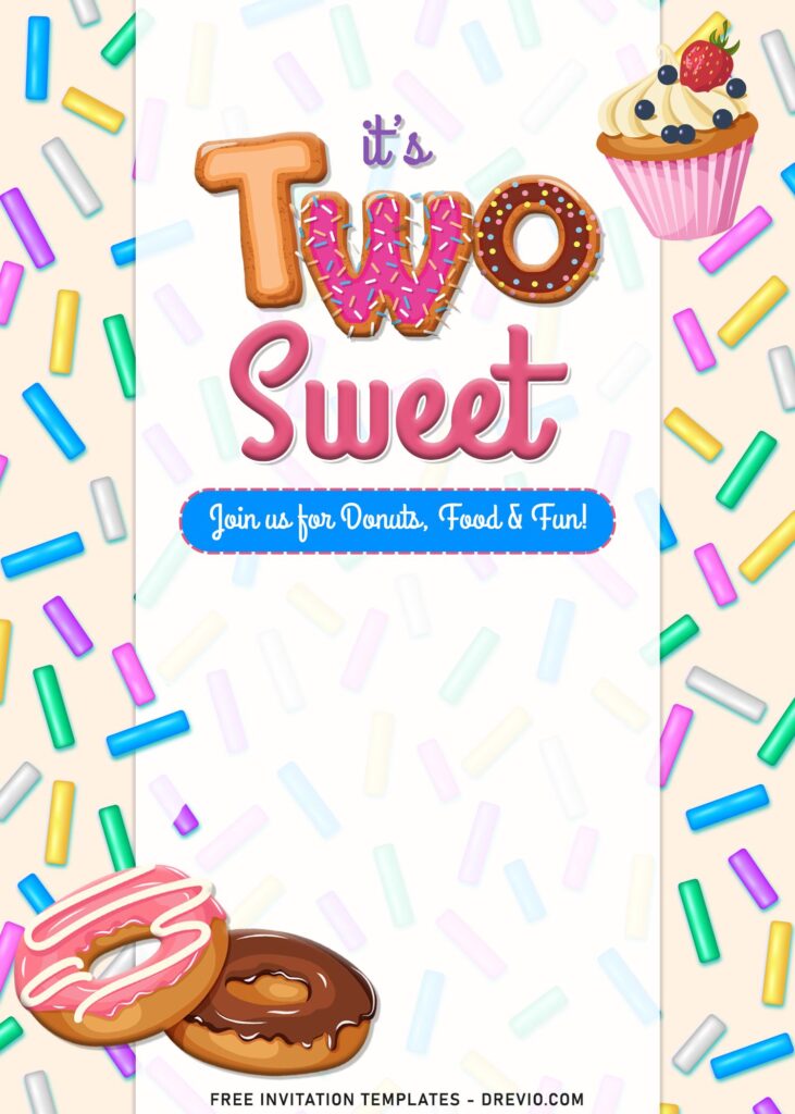 8+ Sweet Sprinkle 2nd Birthday Invitation Templates with Cupcake