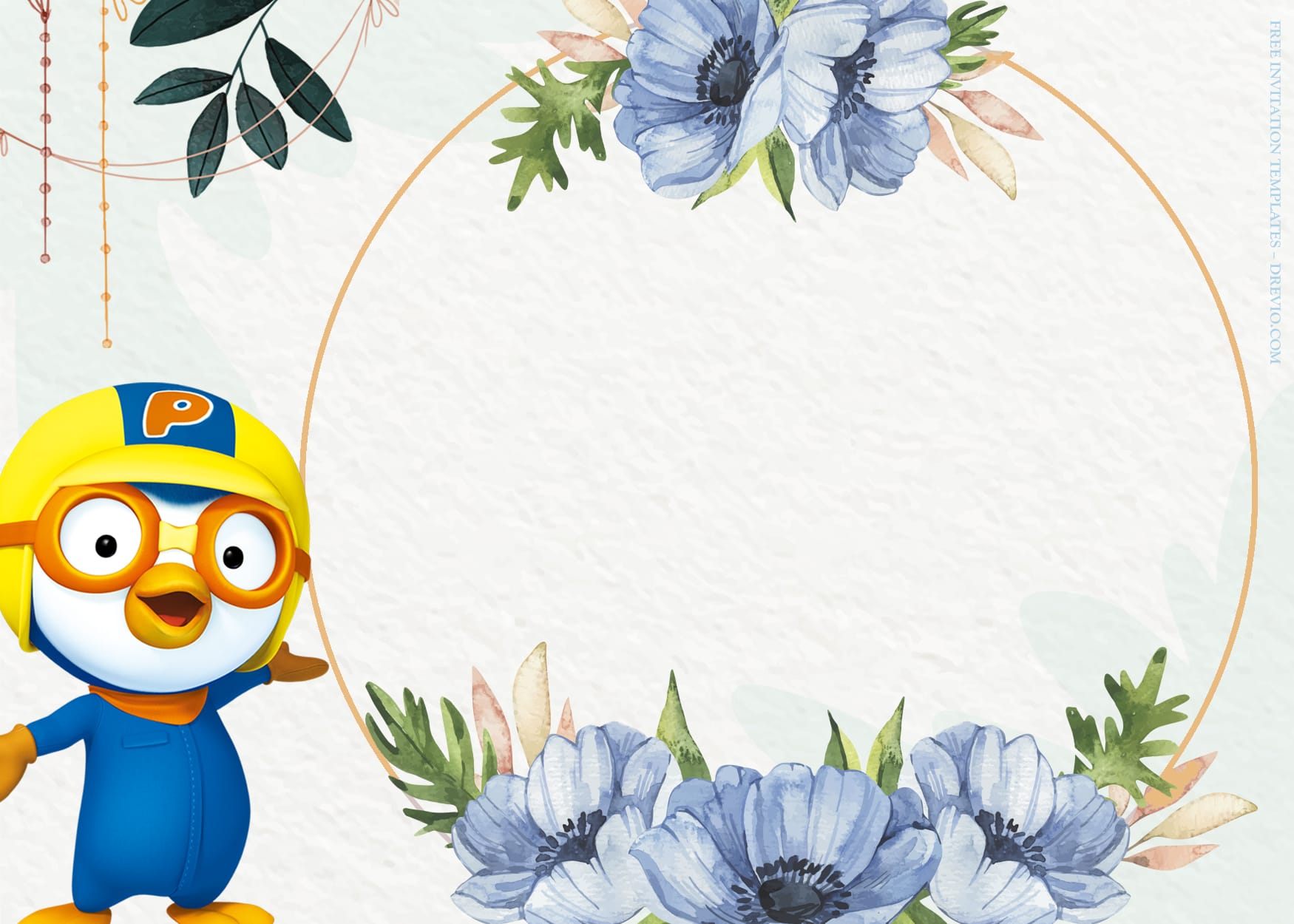 8+ Play Tag With Pororo And Friends Birthday Invitation Templates Type Three