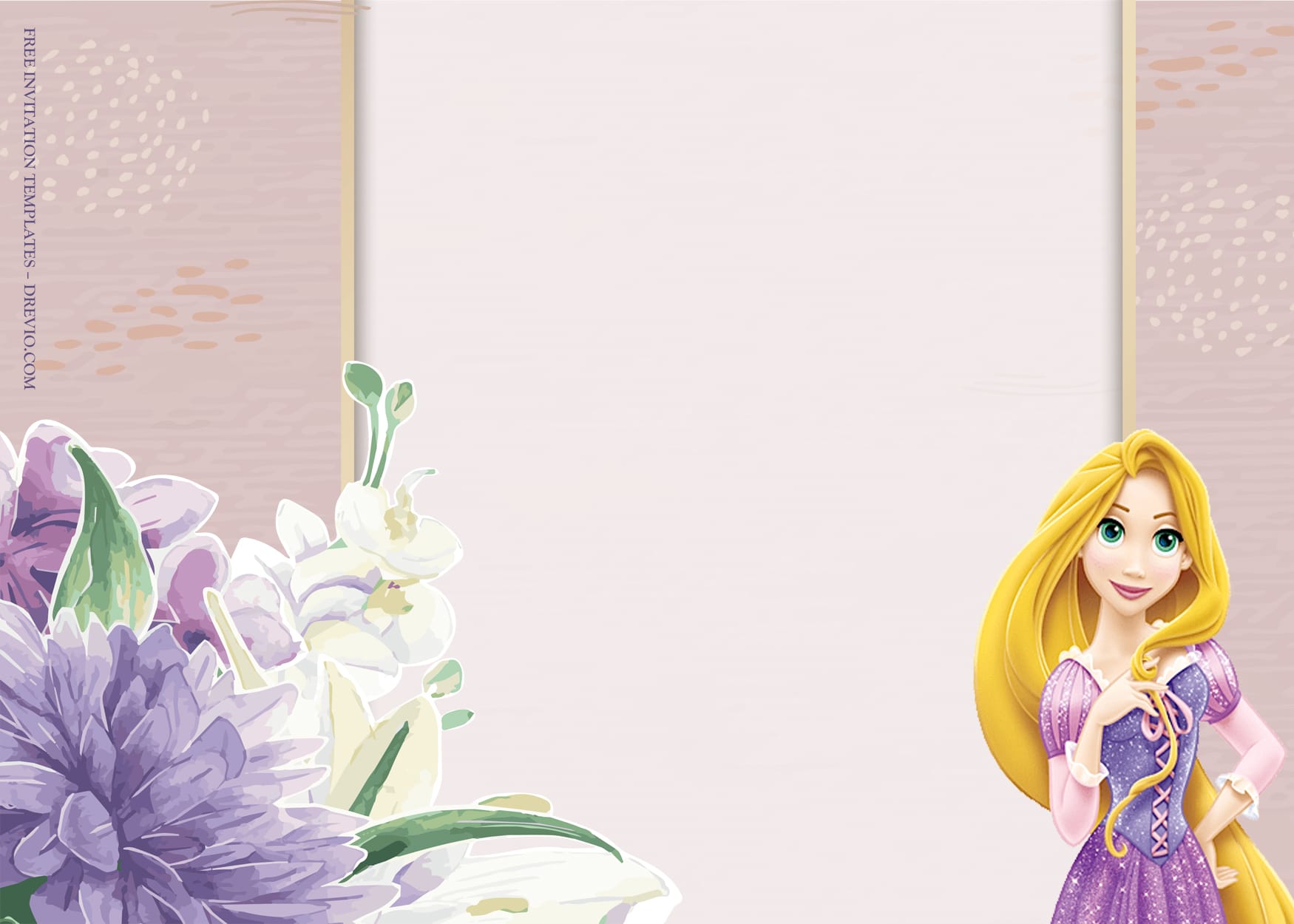 8+ Purple Love Rapunzel Birthday Invitation Templates Type Five