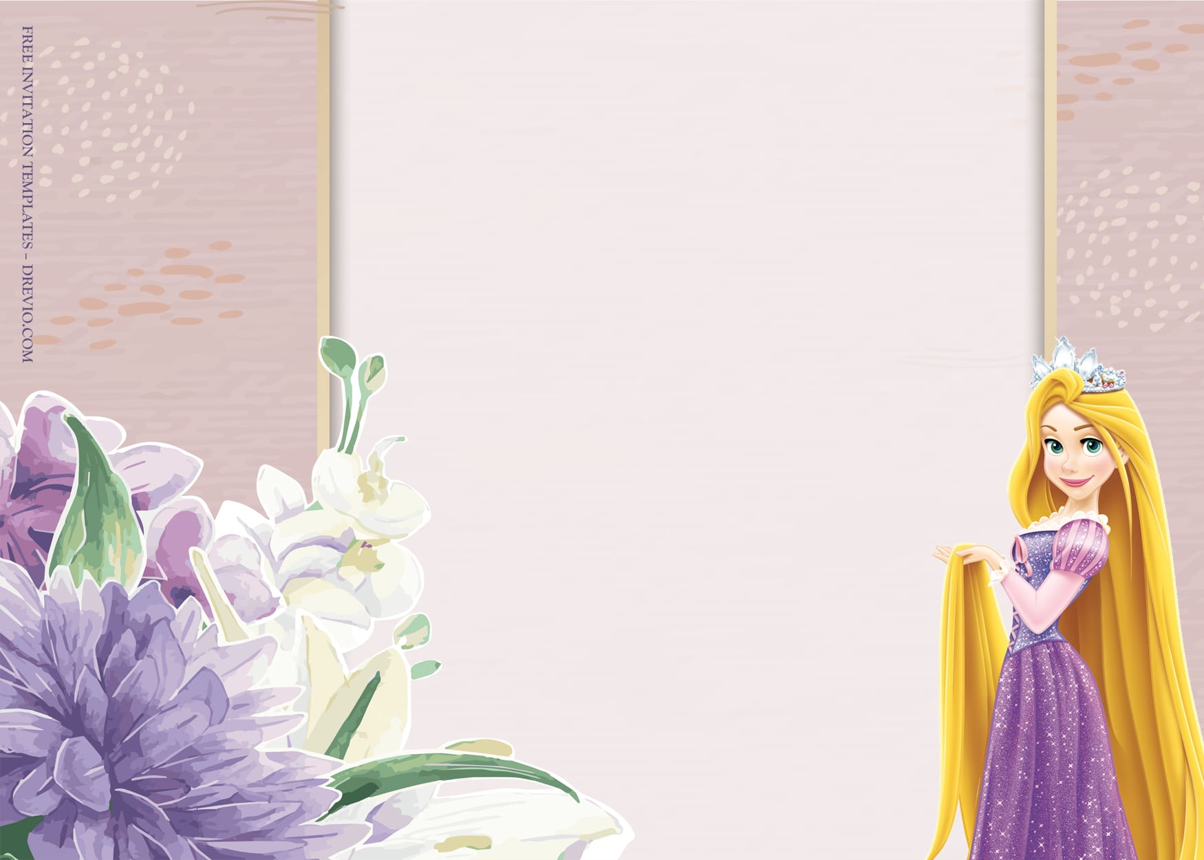 8+ Purple Love Rapunzel Birthday Invitation Templates Type Seven