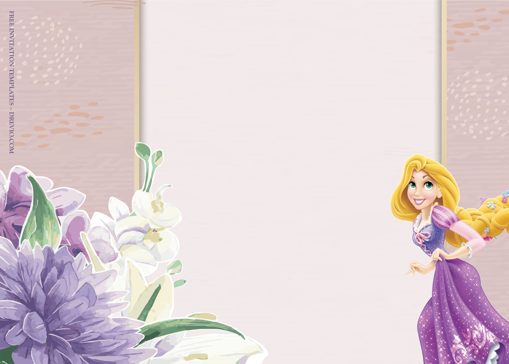 8+ Purple Love Rapunzel Birthday Invitation Templates Type Six