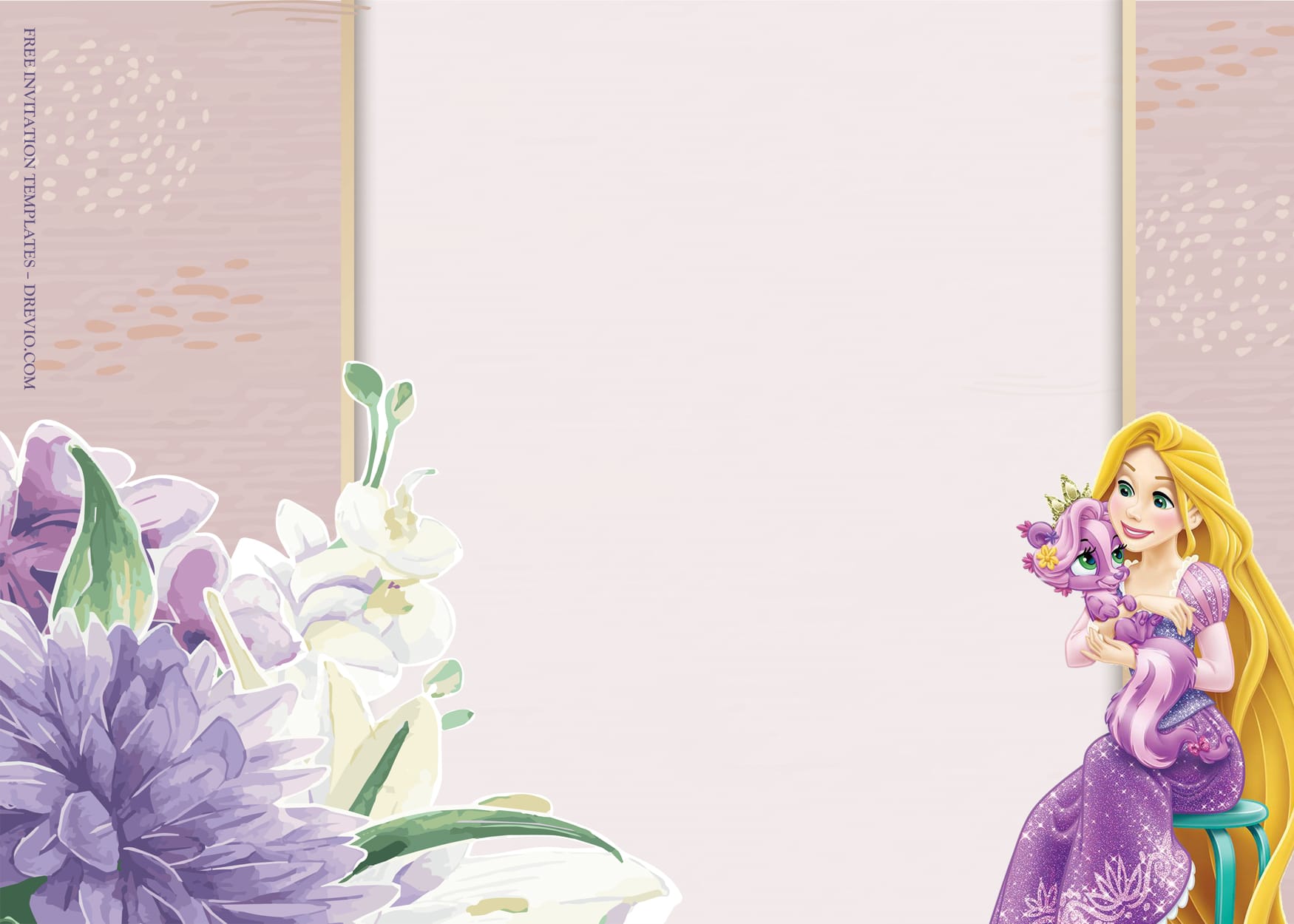8+ Purple Love Rapunzel Birthday Invitation Templates Type Three