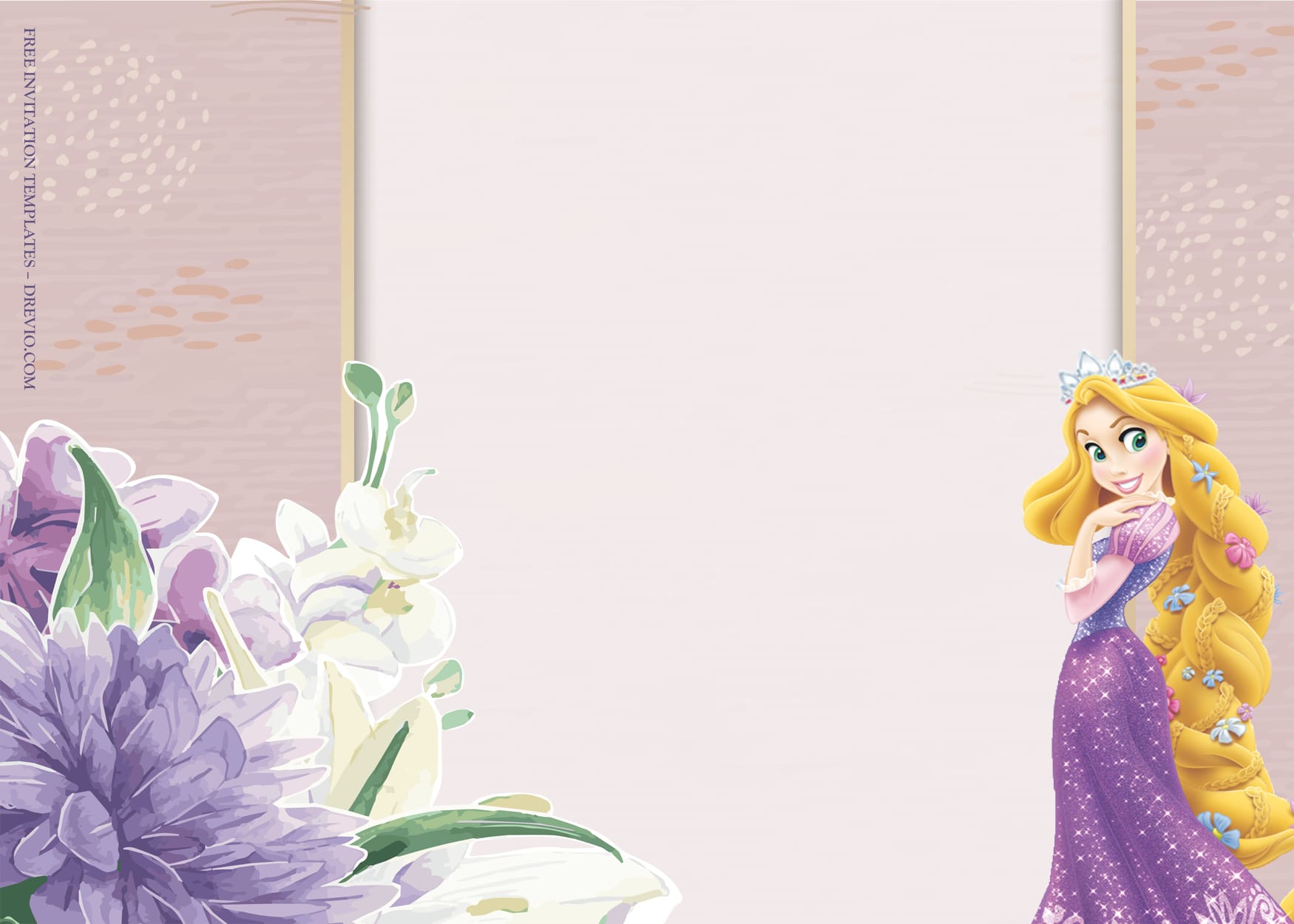 8+ Purple Love Rapunzel Birthday Invitation Templates Type Two