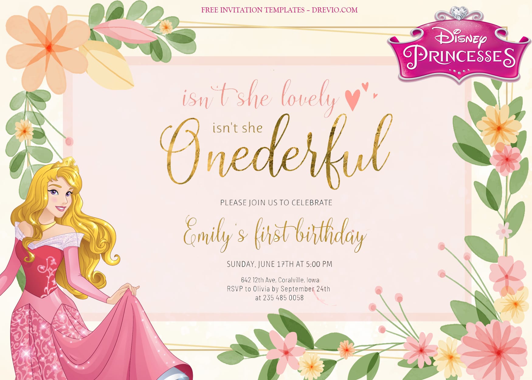 8+ Sleeping Beauty Blossom Birthday Invitation Templates Title