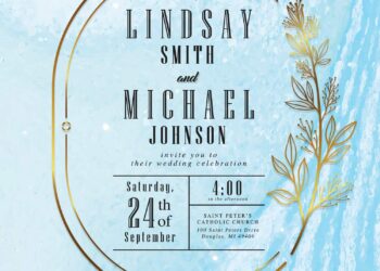 8+ Gorgeous And Shiny Gold And Marble Wedding Invitation Templates