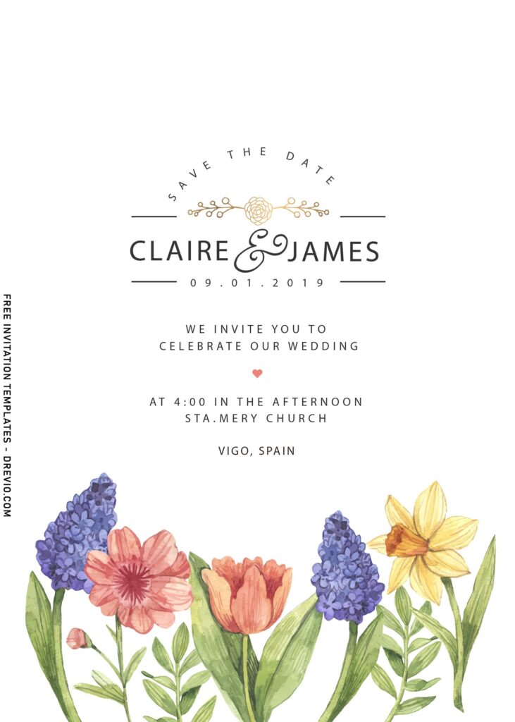 8+ Spring Blooms Lavender And Coneflower Invitation Templates