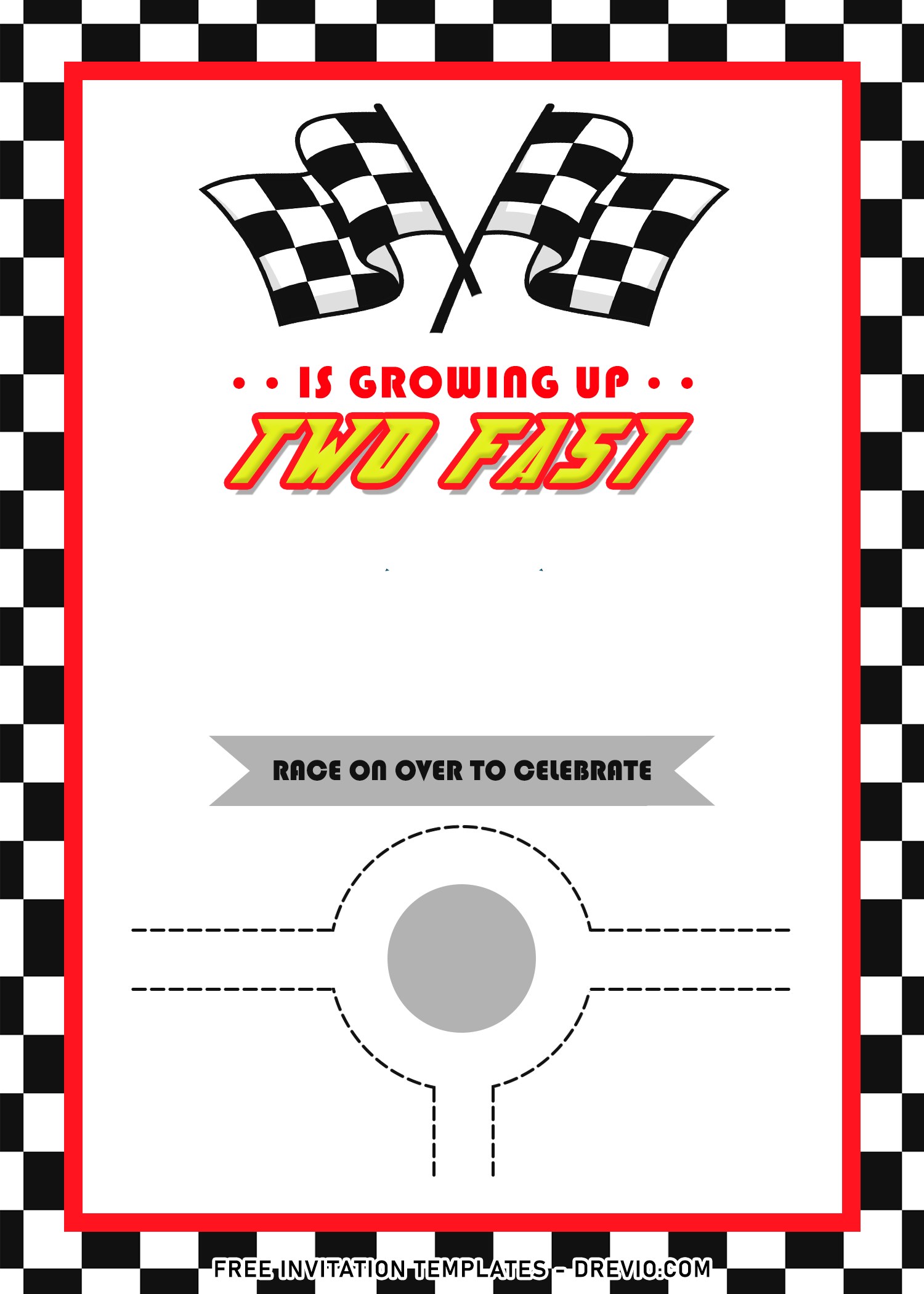 Editable Race Car Birthday Invitation Template Free Printable Templates
