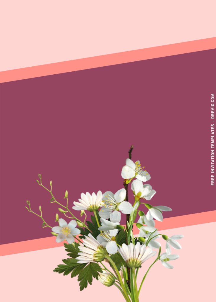 8+ Rustic Bouquet Wedding Invitation Templates with watercolor tulip