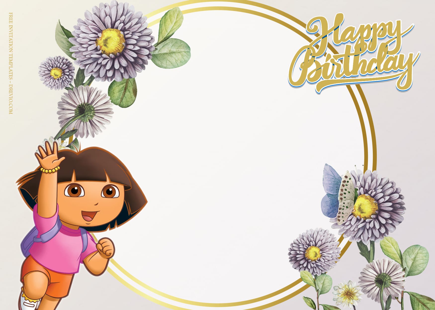 9+ Adventure With Dora The Explorer Birthday Invitation Templates Type Eight