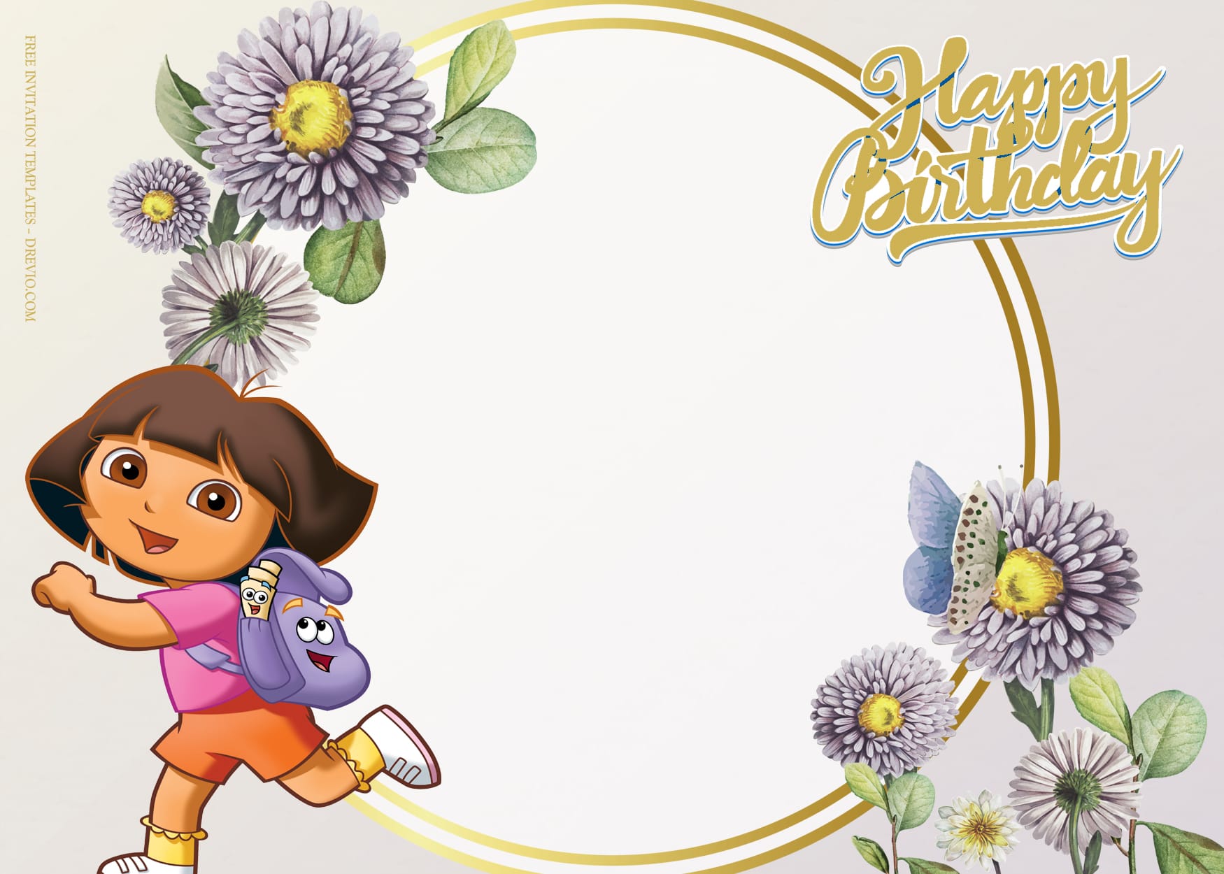 9+ Adventure With Dora The Explorer Birthday Invitation Templates Type Five