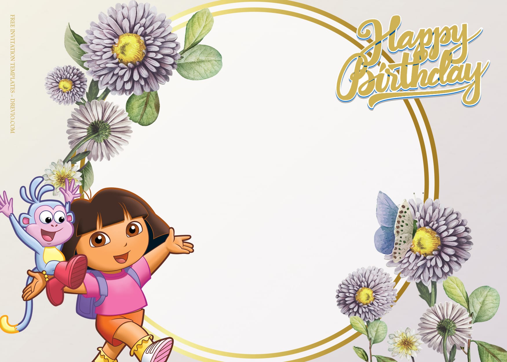9+ Adventure With Dora The Explorer Birthday Invitation Templates Type Four