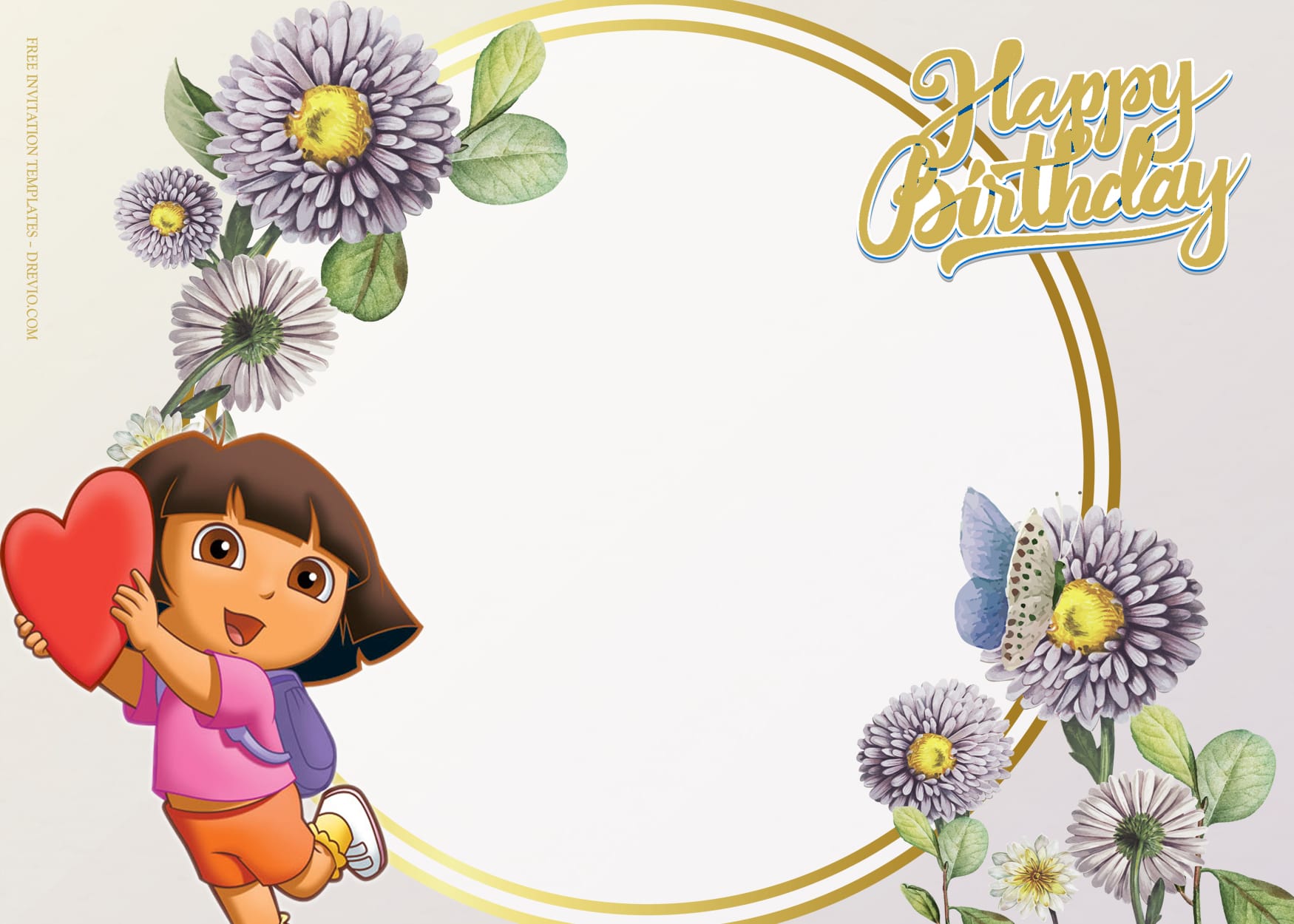 9+ Adventure With Dora The Explorer Birthday Invitation Templates Type One