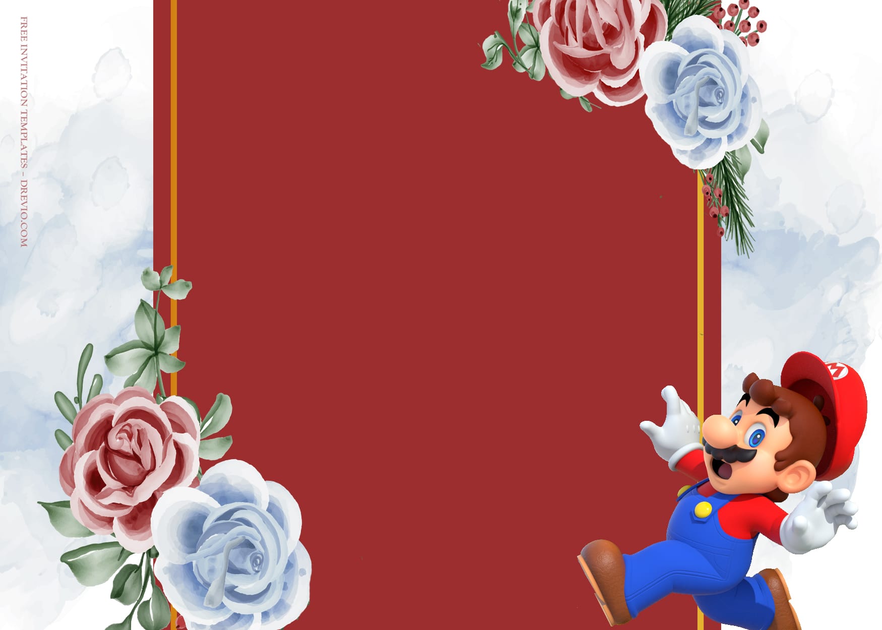 9+ Adventure With Mario Birthday Invitation Templates Type Eight
