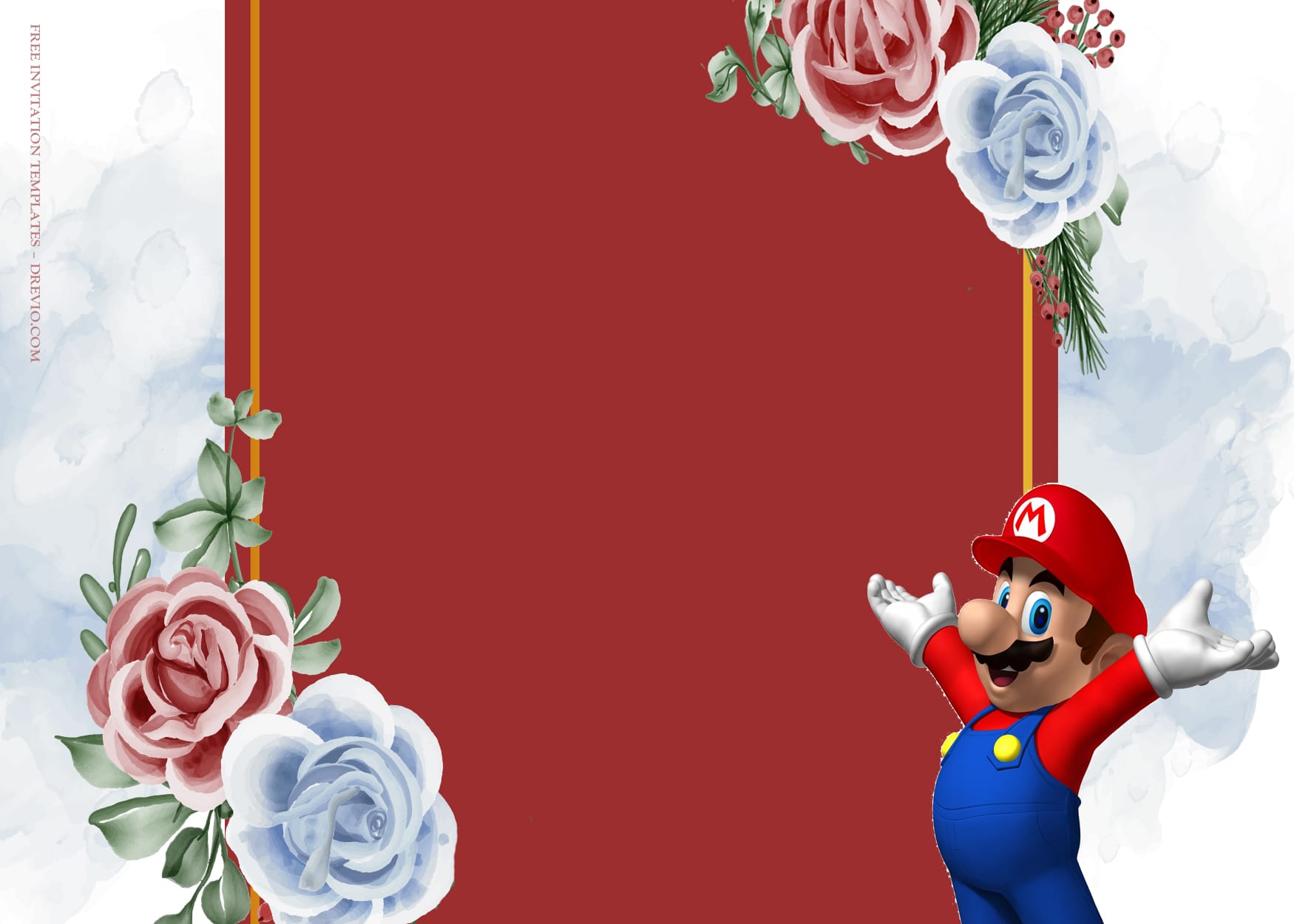 9+ Adventure With Mario Birthday Invitation Templates Type Seven