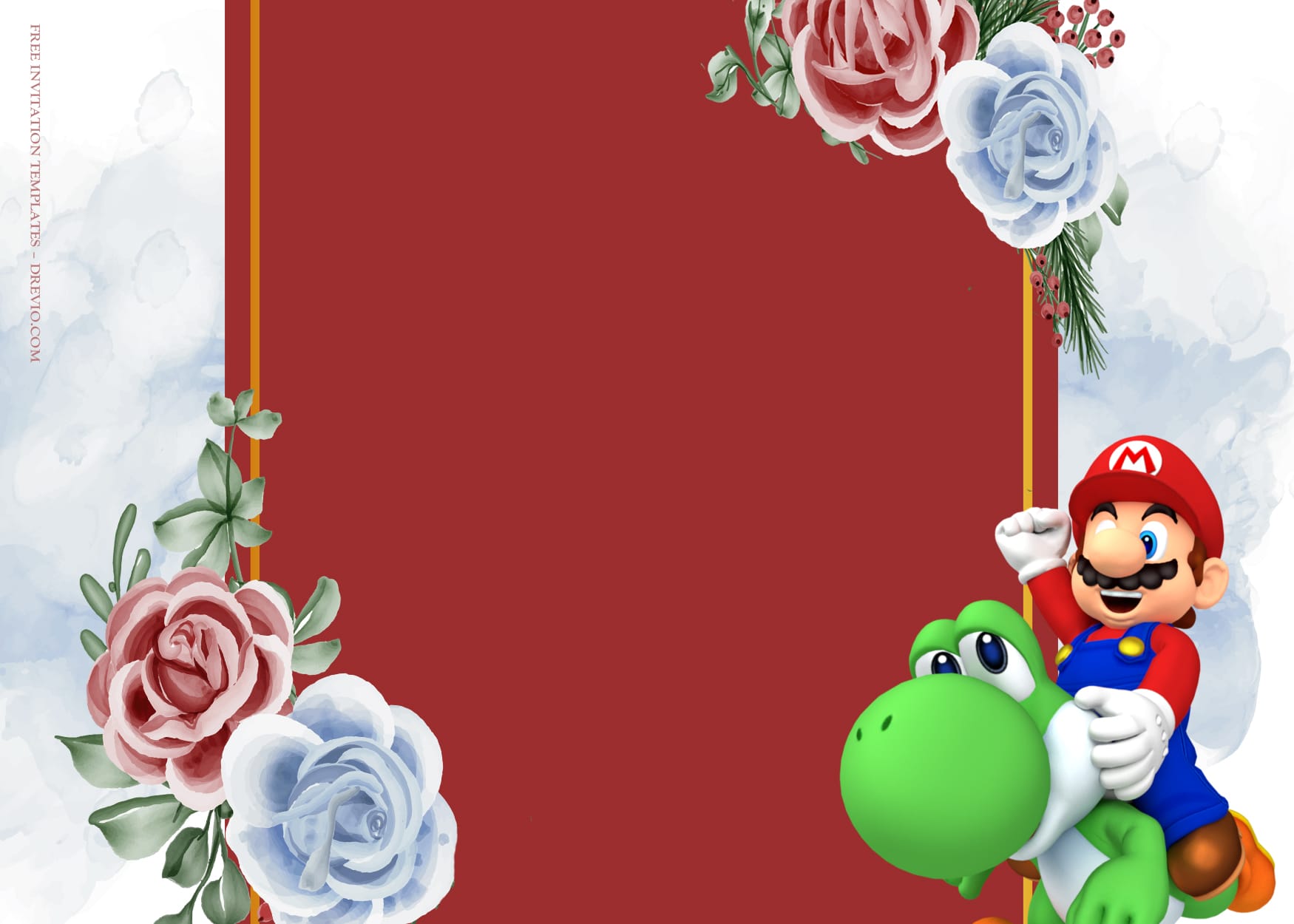 9+ Adventure With Mario Birthday Invitation Templates Type Three