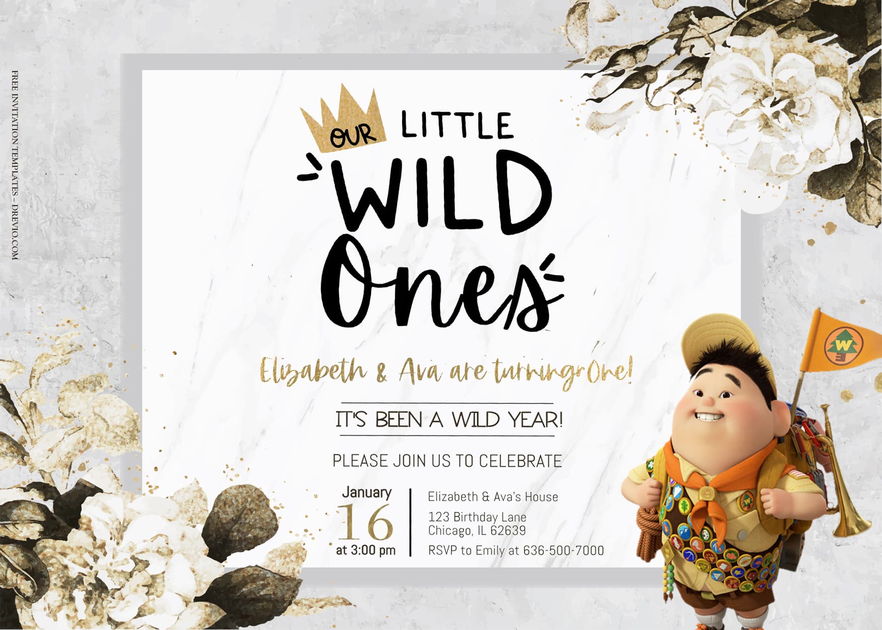 9+ Balloon Trip With Up Birthday Invitation Templates Title