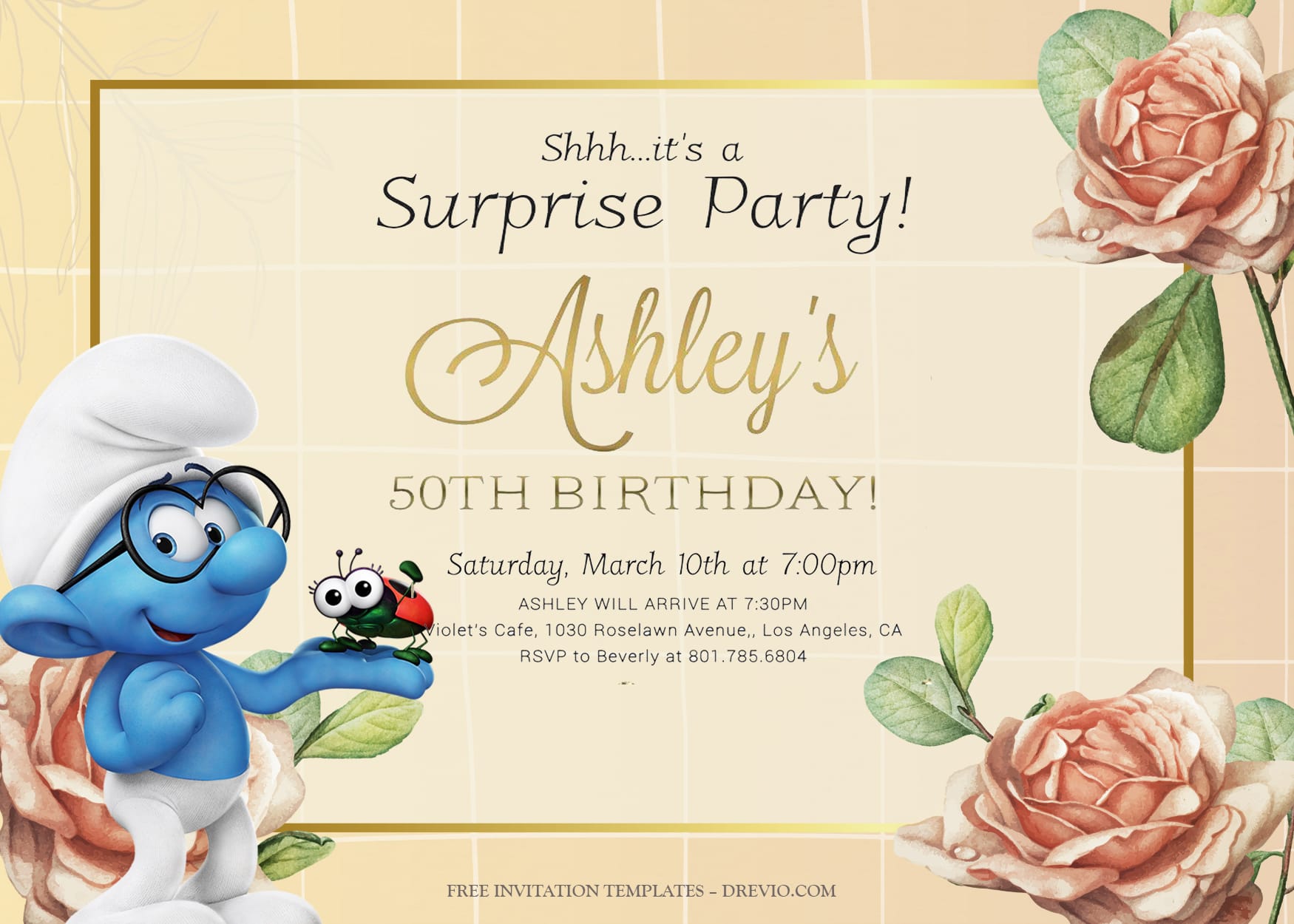 9+ Discover Nature With Smurfs Birthday Invitation Templates Title