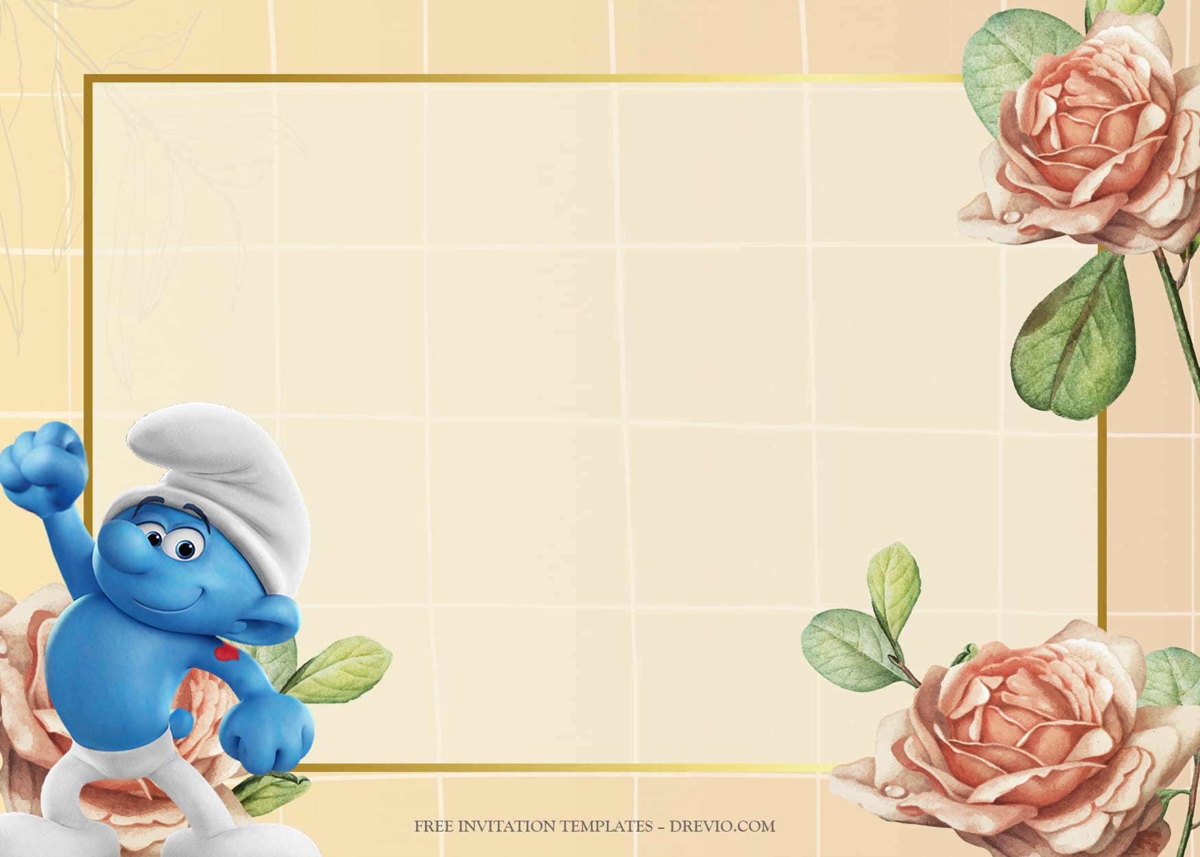 9+ Discover Nature With Smurfs Birthday Invitation Templates Type Eight
