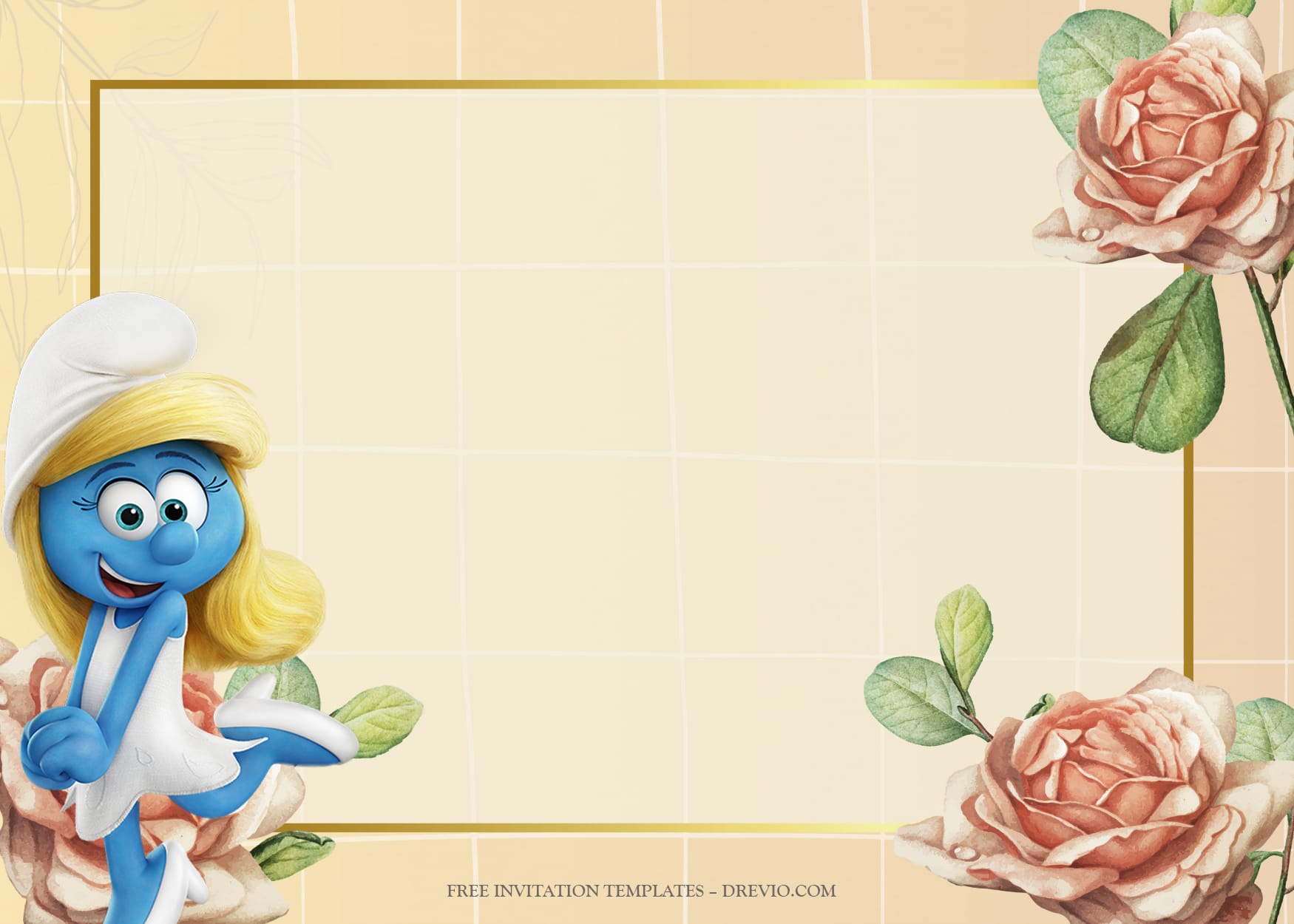 9+ Discover Nature With Smurfs Birthday Invitation Templates Type Five