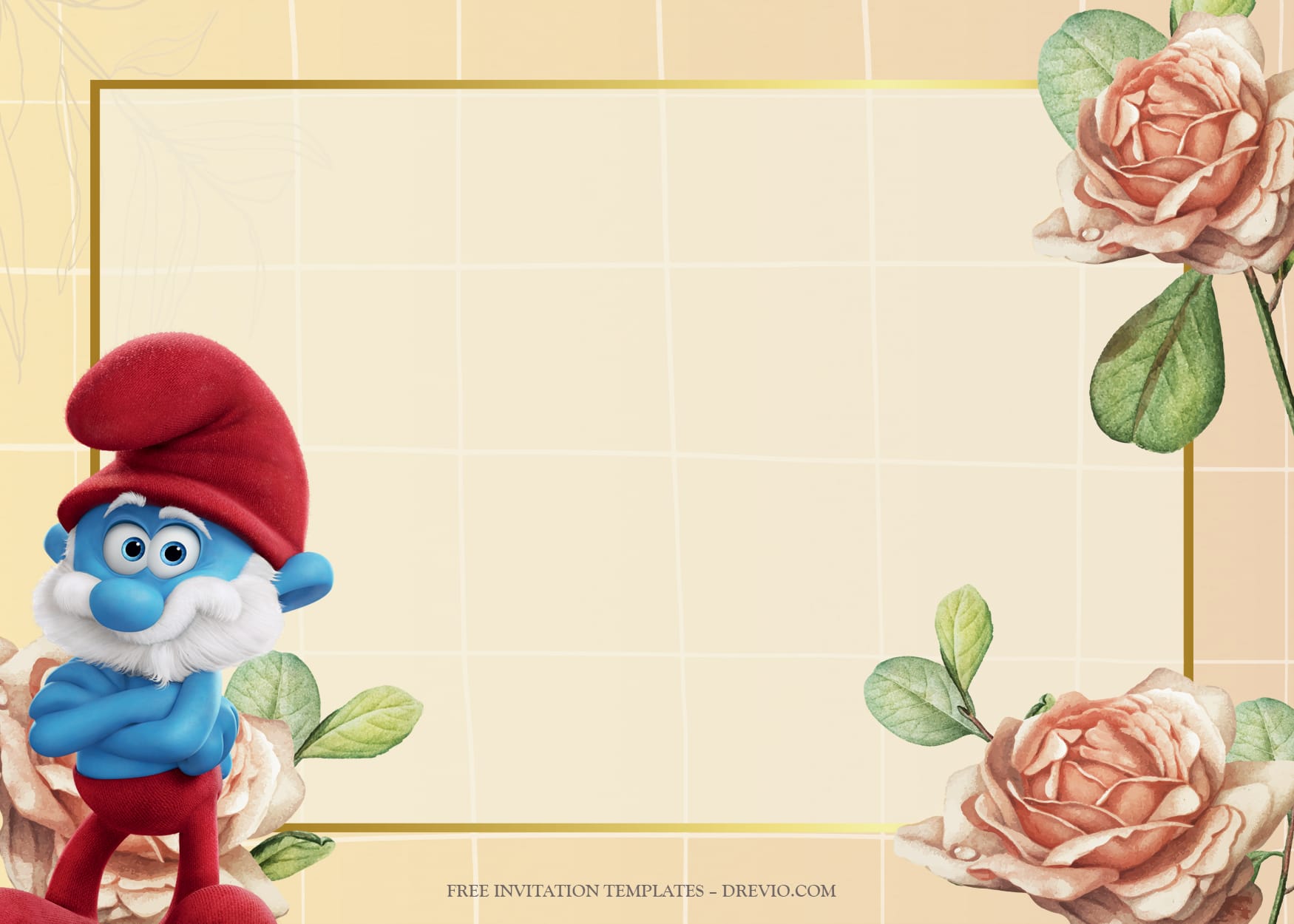 9+ Discover Nature With Smurfs Birthday Invitation Templates Type Four