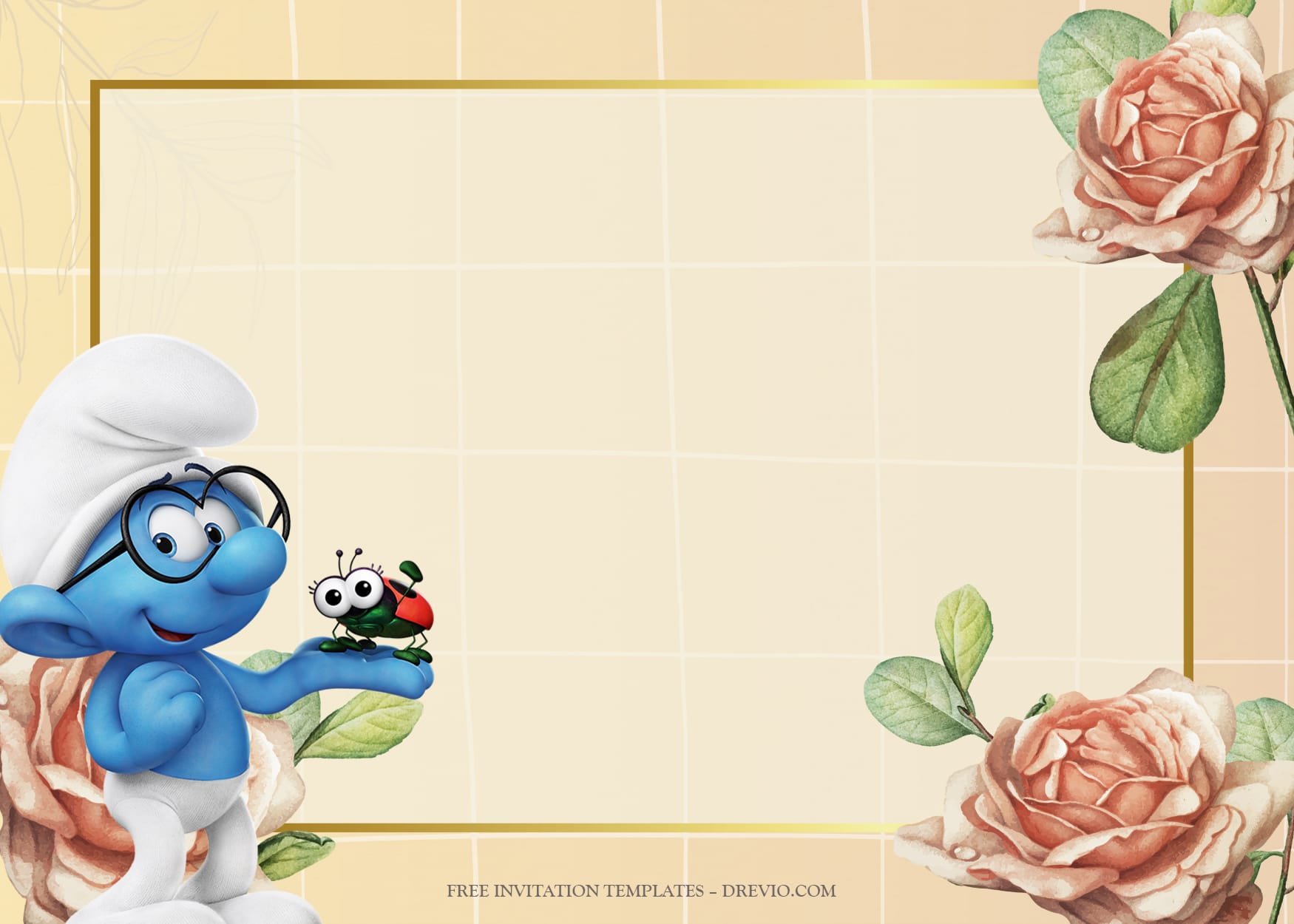 9+ Discover Nature With Smurfs Birthday Invitation Templates Type One