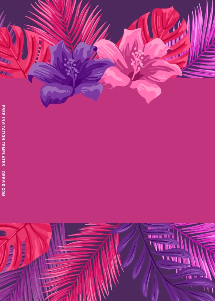 9+ Fancy Tropical Beach Party Invitation Templates with summer flowers