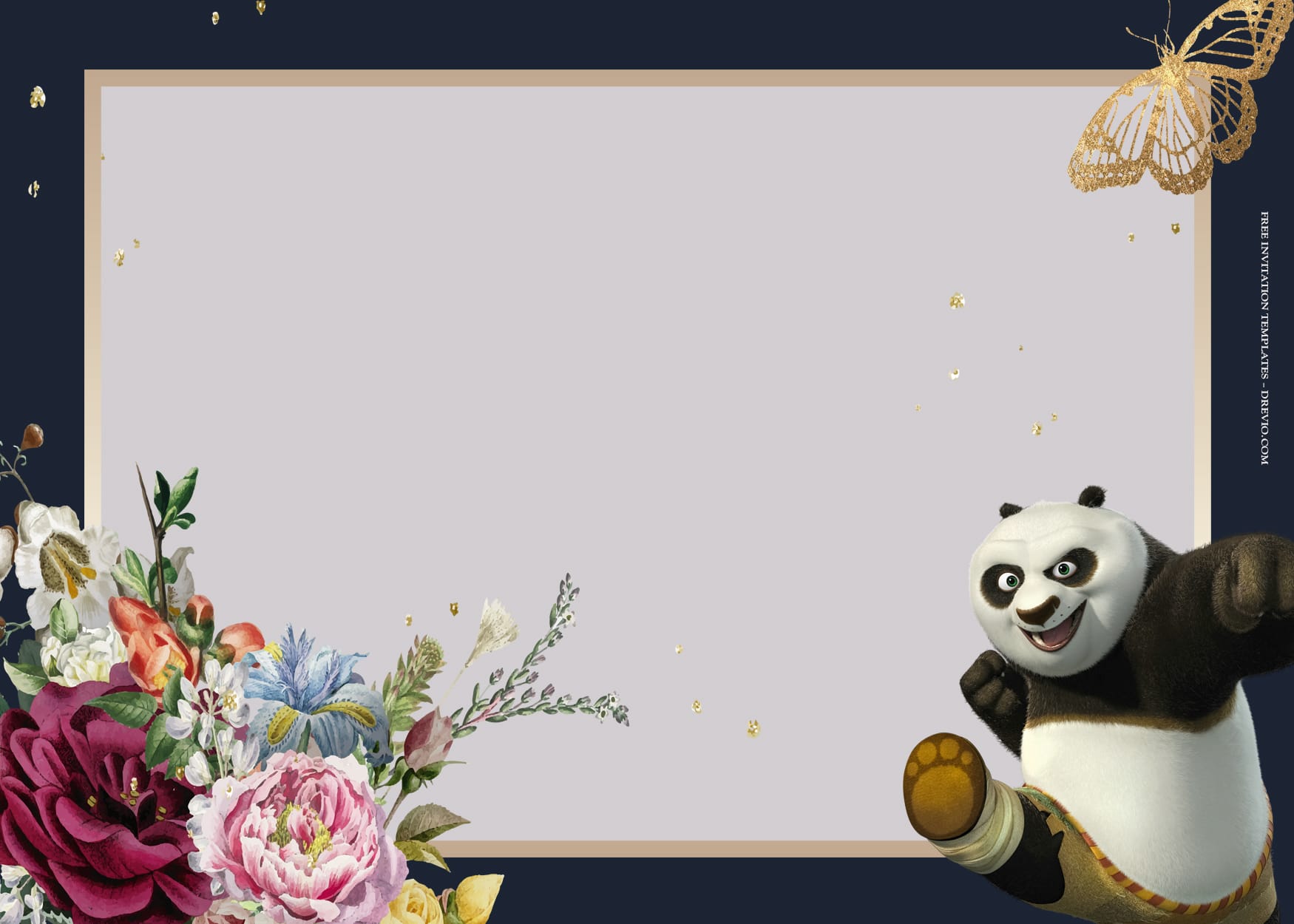 9+ Fight With Kungfu Panda Birthday Invitation Templates Type Five