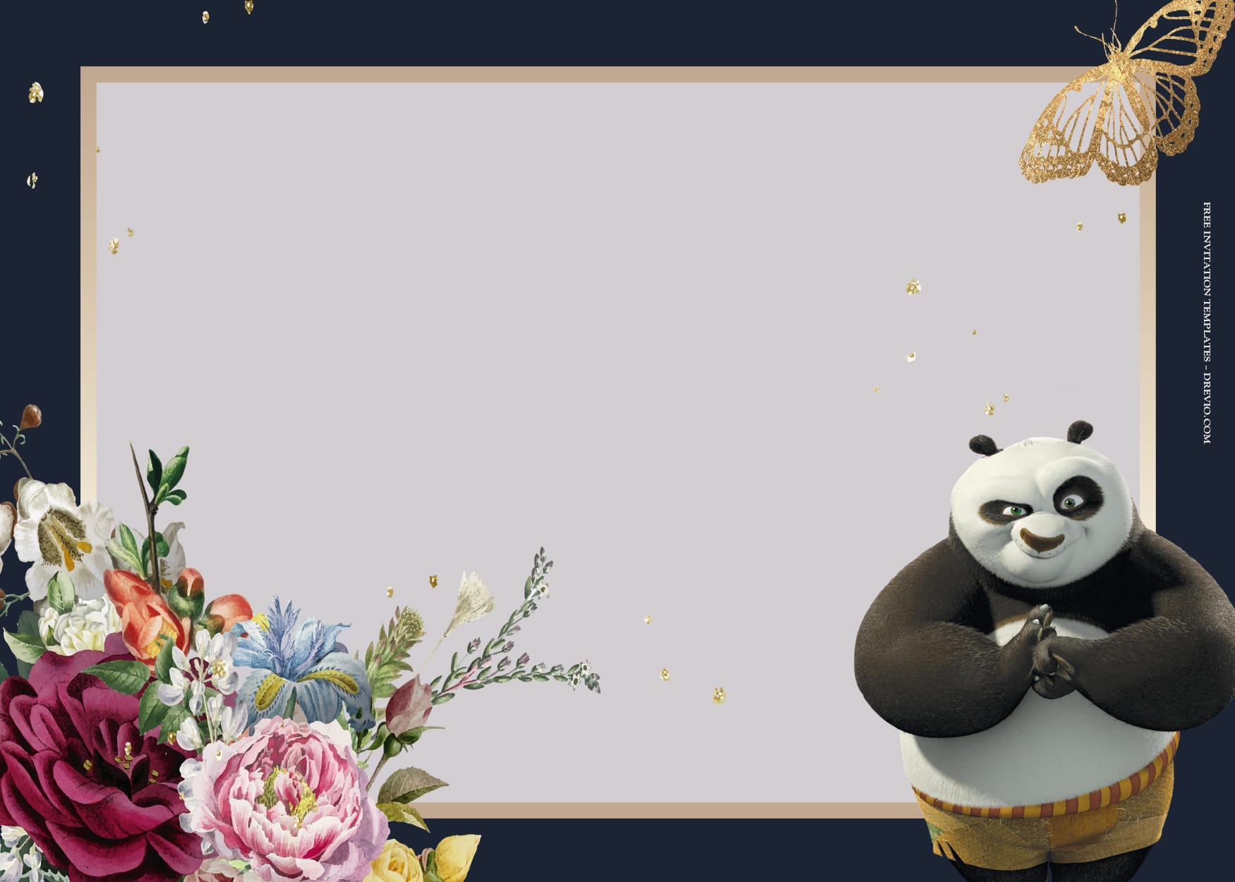 9+ Fight With Kungfu Panda Birthday Invitation Templates Type Six