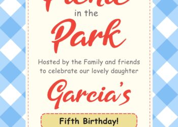 9+ Classic Gingham Picnic In The Park Birthday Invitation Templates