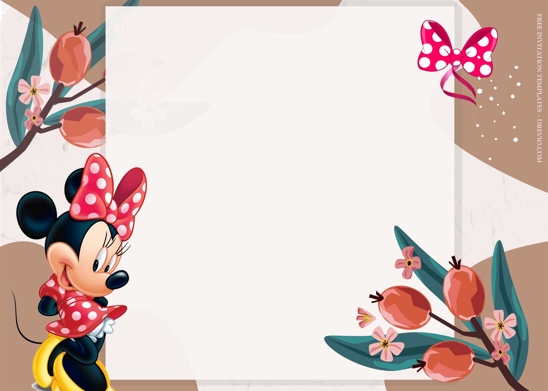 9+ Minnie Floral Blossom Birthday Invitation Templates Type Eight