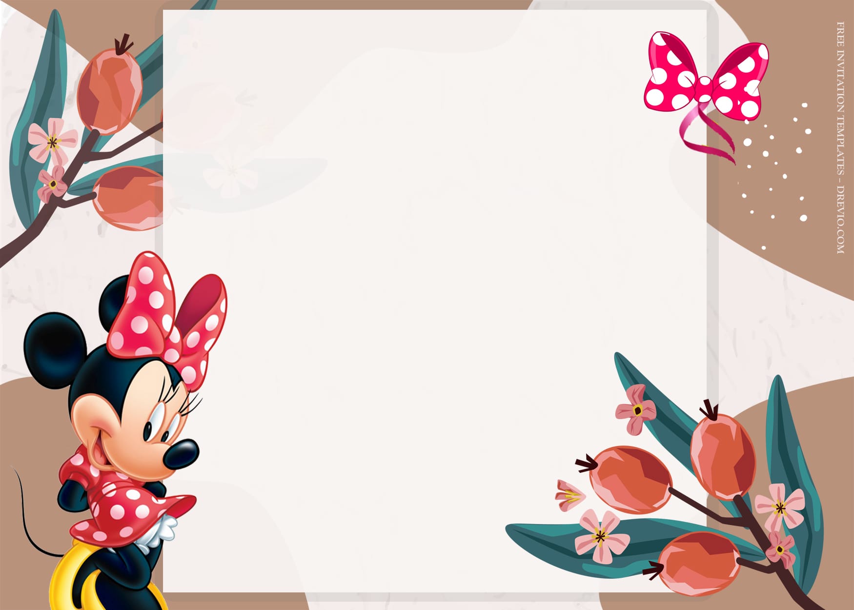 9+ Minnie Floral Blossom Birthday Invitation Templates Type One