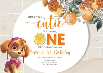 9+ Paw Patrol In Floral Action Birthday Invitation Templates Title