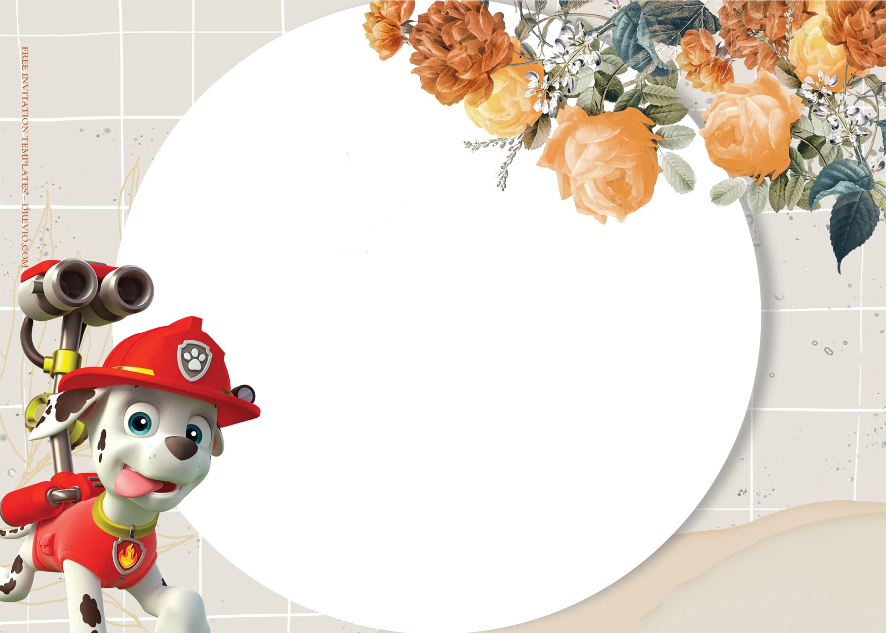 9+ Paw Patrol In Floral Action Birthday Invitation Templates Type Seven