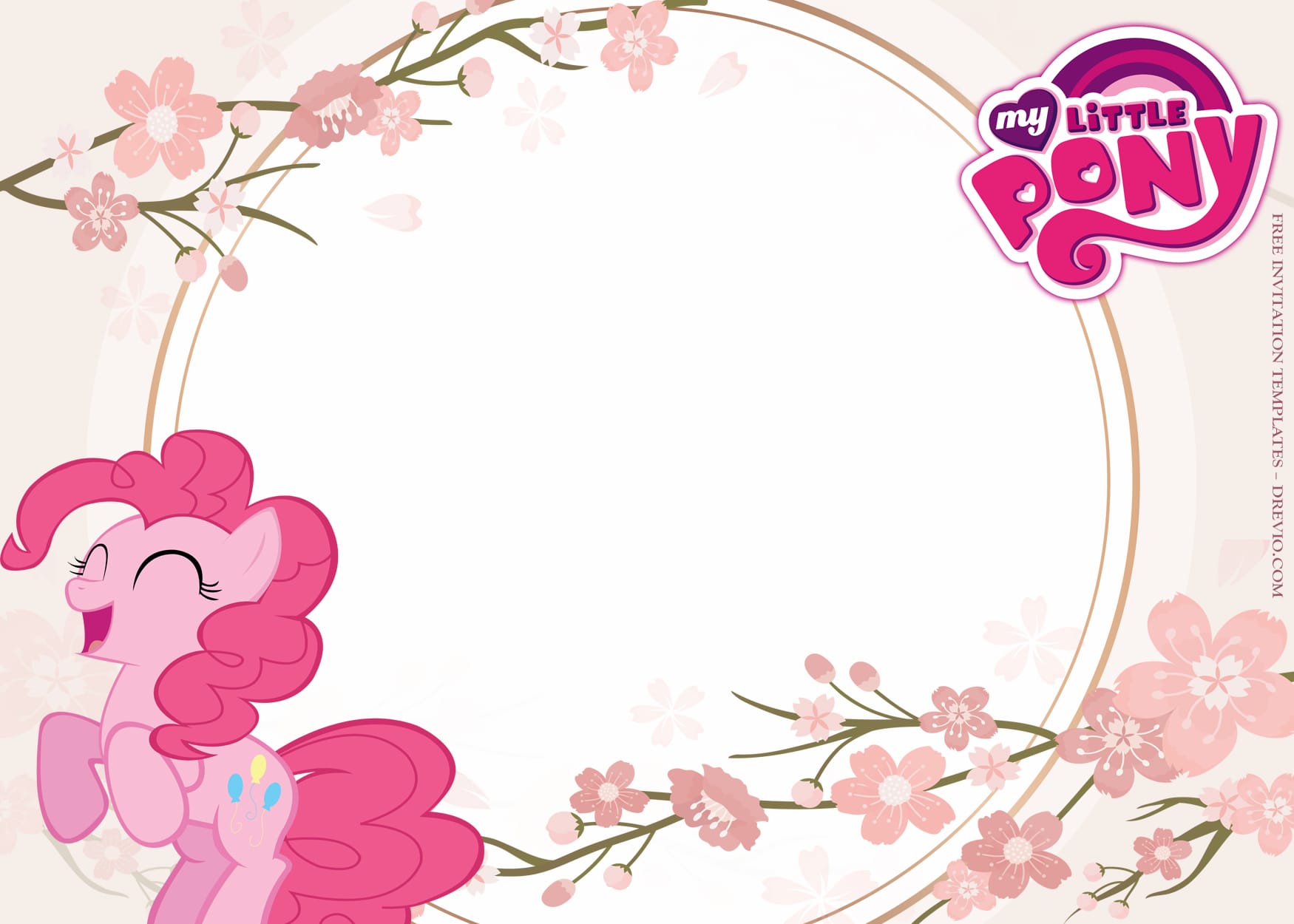 9+ Pink Romance Pinkie Pie Birthday Invitation Templates Type Eight