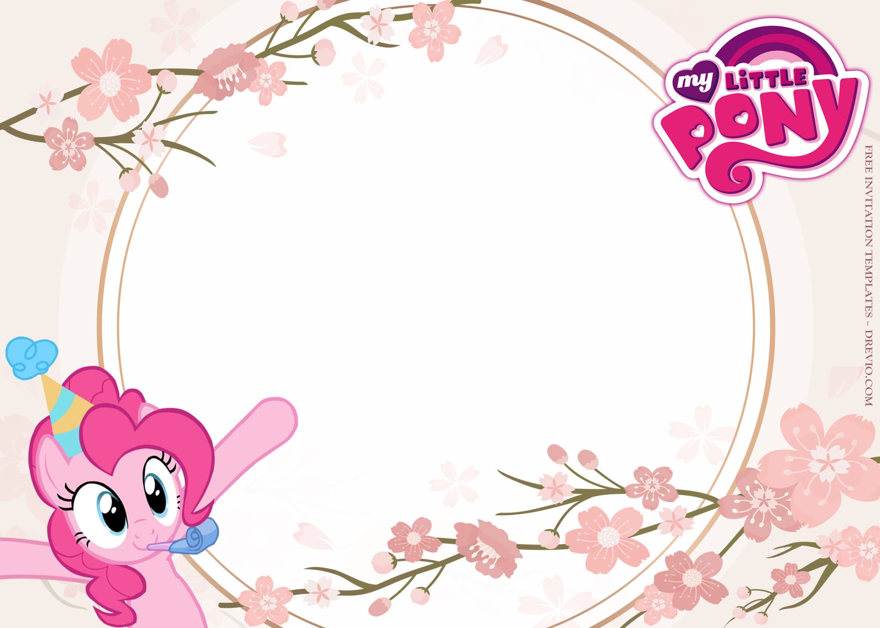 9+ Pink Romance Pinkie Pie Birthday Invitation Templates Type One