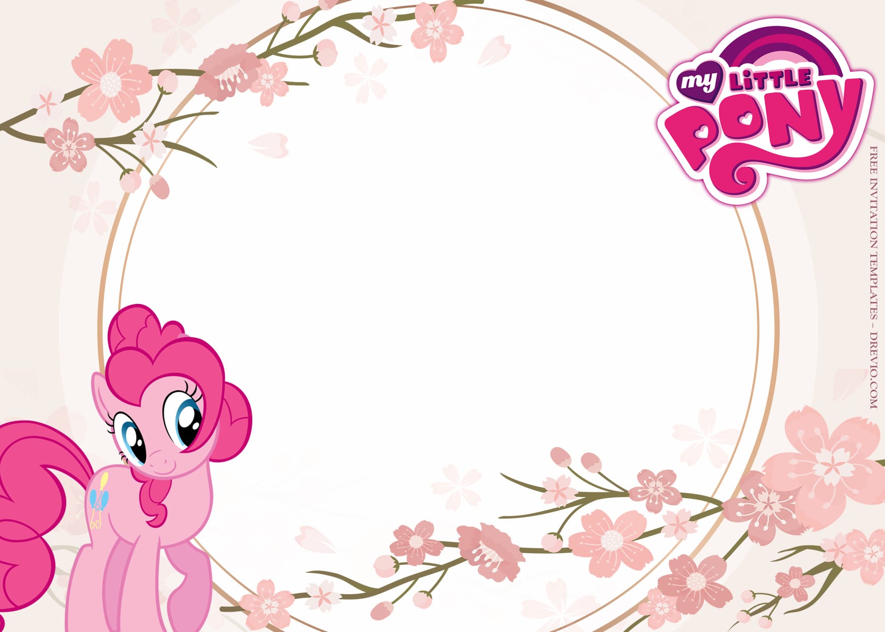 9+ Pink Romance Pinkie Pie Birthday Invitation Templates Type Seven
