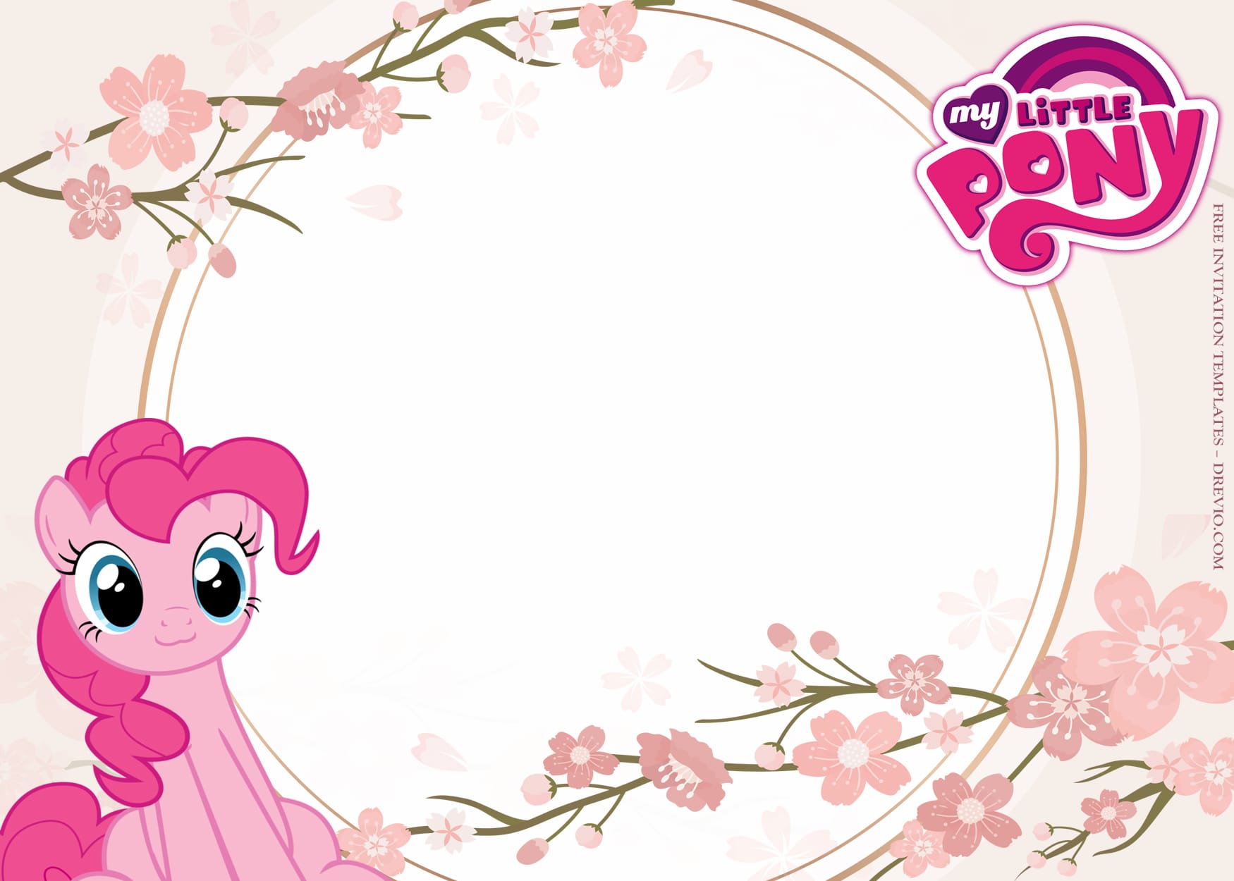 9+ Pink Romance Pinkie Pie Birthday Invitation Templates Type Two