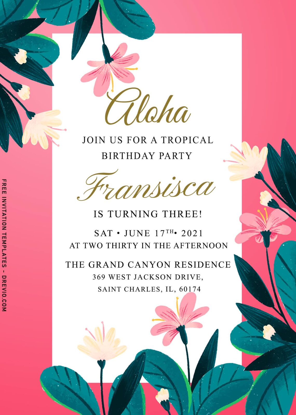 10+ Summer Breeze Tropical Party Invitation Templates | Download ...