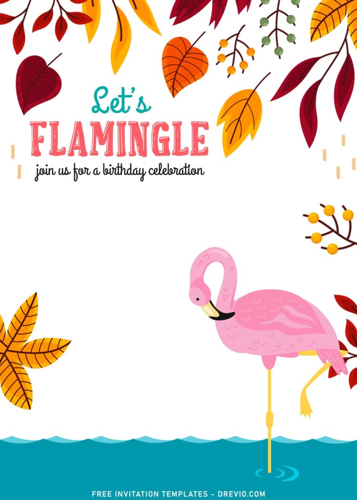10+ Let's Flamingle Summer Birthday Invitation Templates with adorable pink flamingo